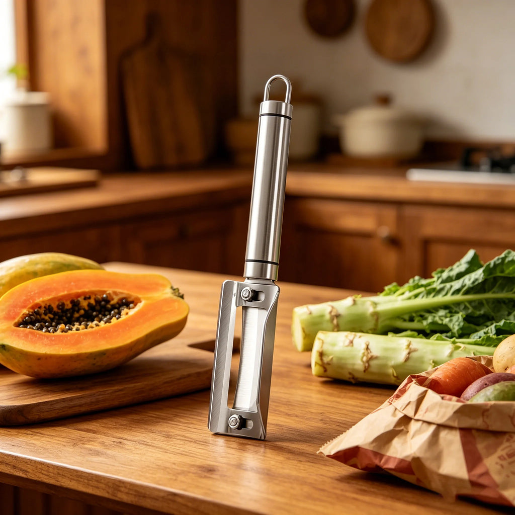 Stainless Steel Peeling Knife – Sugarcane, Pineapple & Veg Kitchen Peeling Knife Axl