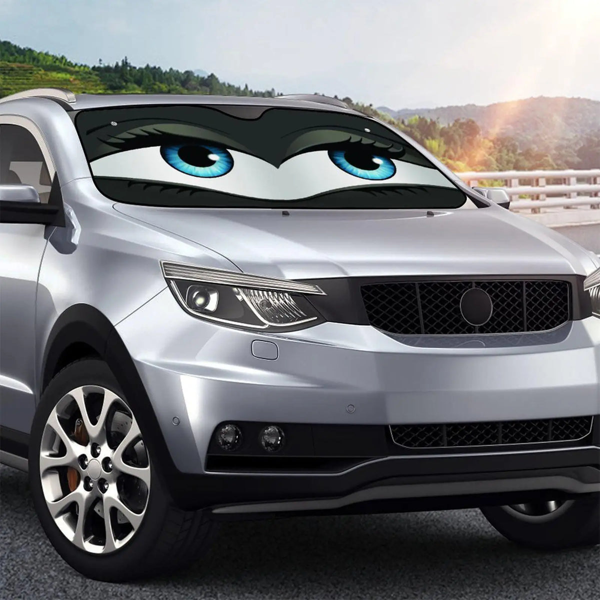 Cartoon Foldable Car Windshield Sun Shade | UV & Heat Block Car Windshield Sunshade Axl