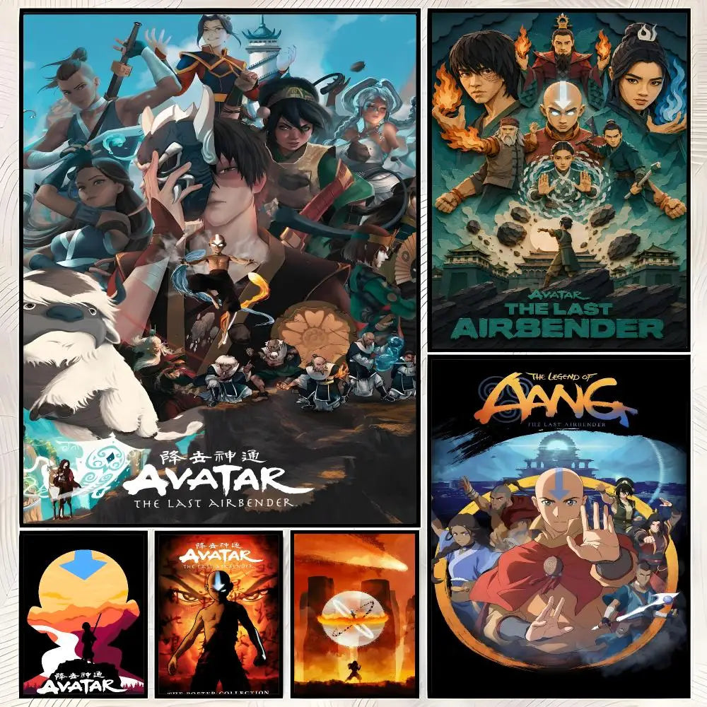 Avatar Last Airbender Self-Stick HD Wall Art Poster | Waterproof Wall Art Poster Axl