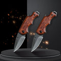 Folding Pocket Knife – Stainless Steel Blade & Wood Handle Folding Pocket Knife Axl 2pcs