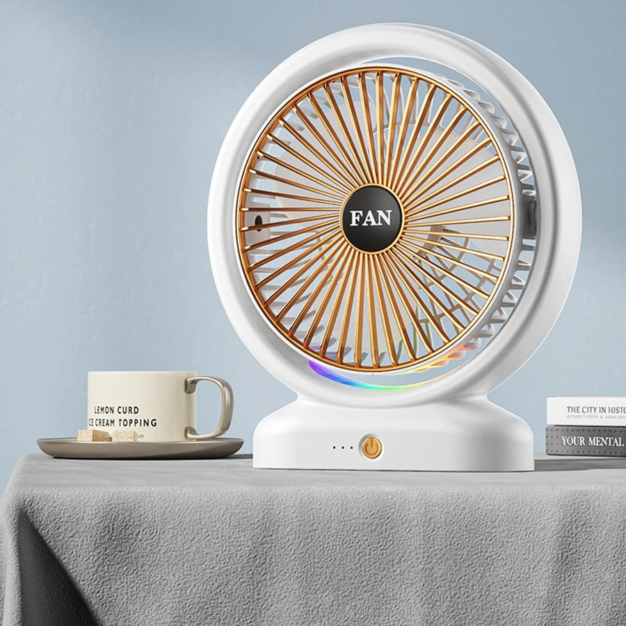 Multi-Angle USB Desktop Fan – Compact 5W Rotary Vane Cooling Fan USB Desktop Fan Axl