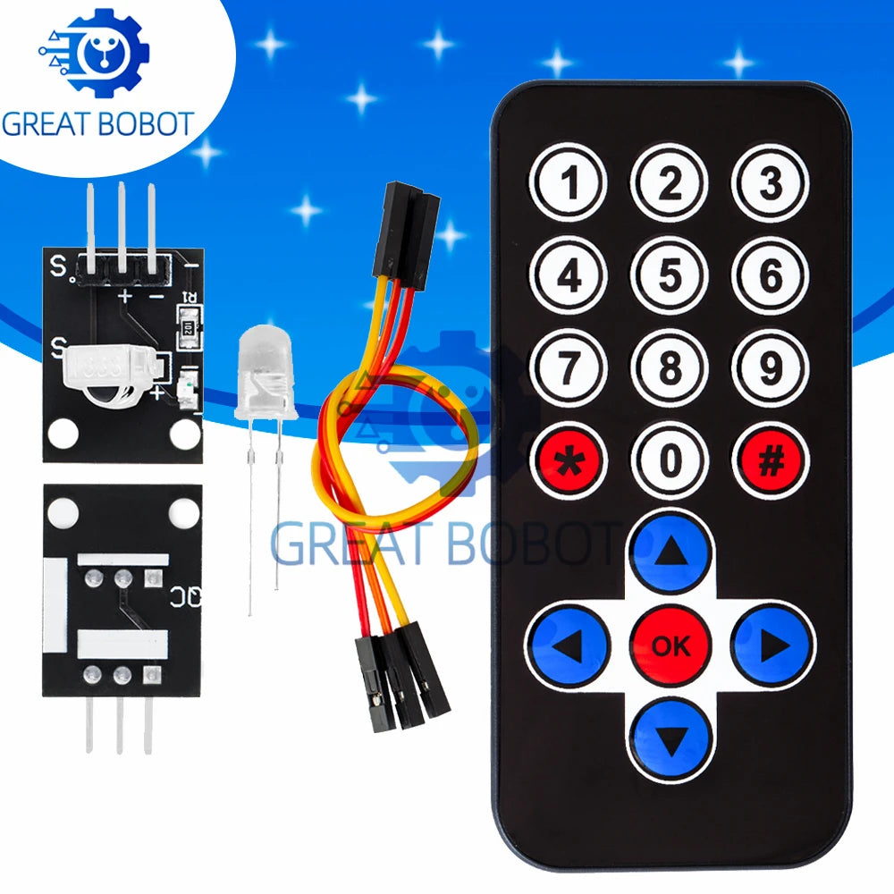 HX1838 IR Remote Control Module Kit for Arduino & Raspberry Pi IR Receiver Module Axl Default Title