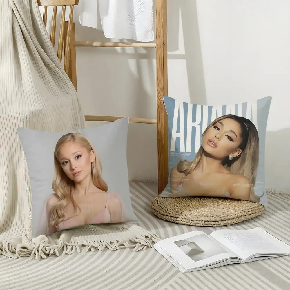 Ariana Grande Linen Cushion Cover | Hidden Zipper Pillowcase Decorative Cushion Cover Axl