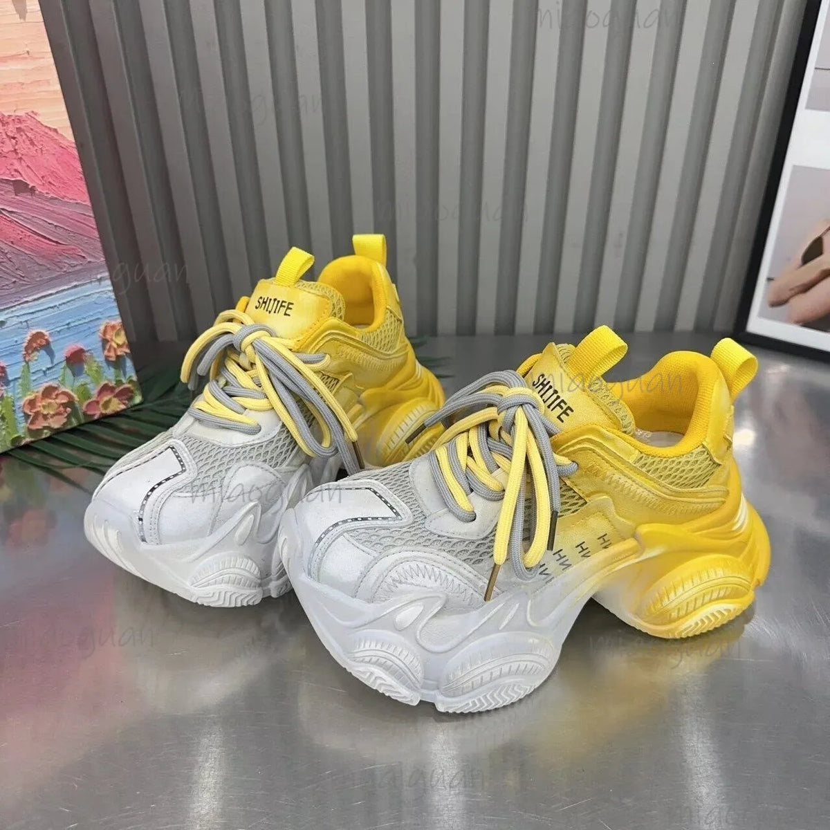 Women's Chunky Platform Sneakers – Height-Boosting Dad Shoes Platform Sneakers Axl