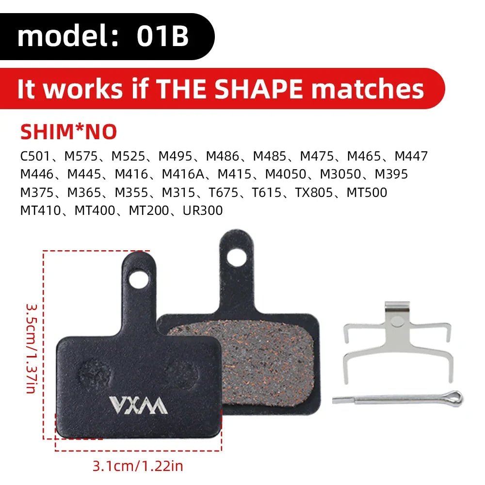 VXM MTB Hydraulic Disc Brake Pads – Semi-Metal, Quiet & Durable Disc Brake Pads Axl 01B