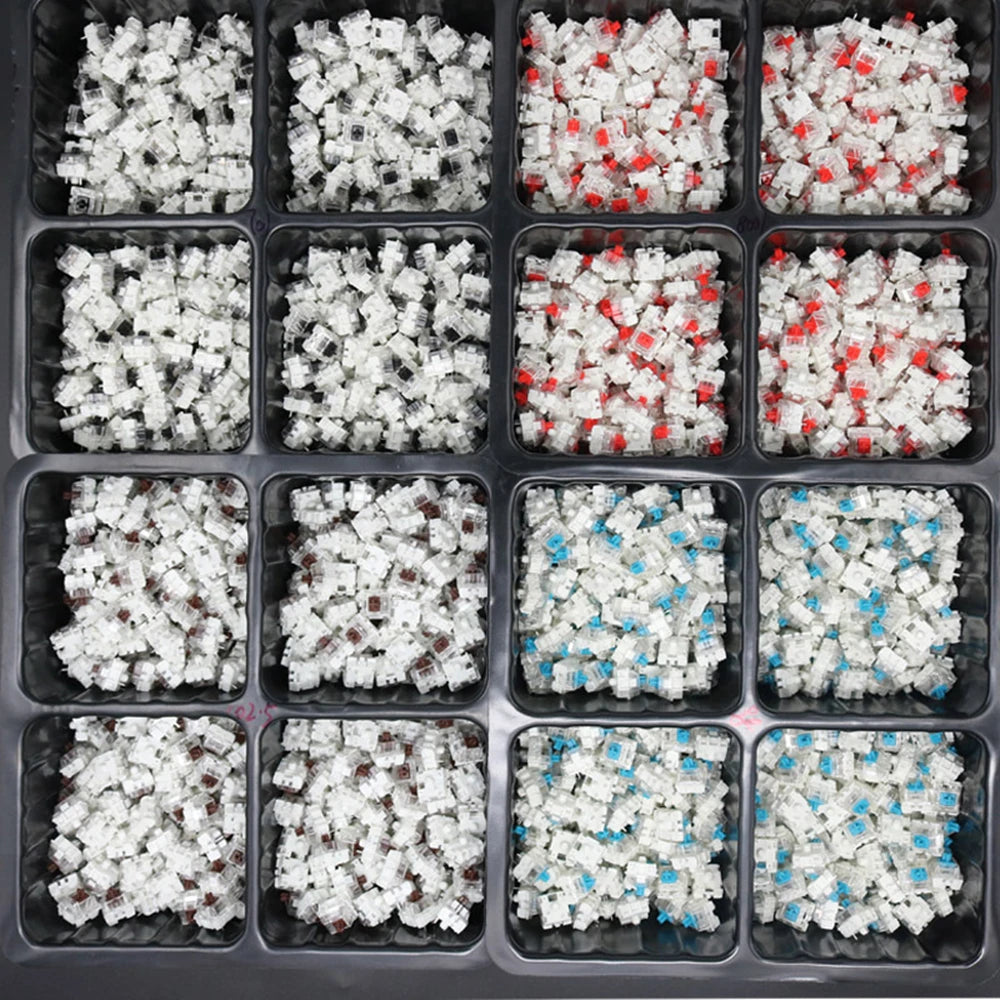 100 Pcs MX Mechanical Keyboard Switches – 3-Pin CIY SMD Black Blue Keyboard Switches Axl