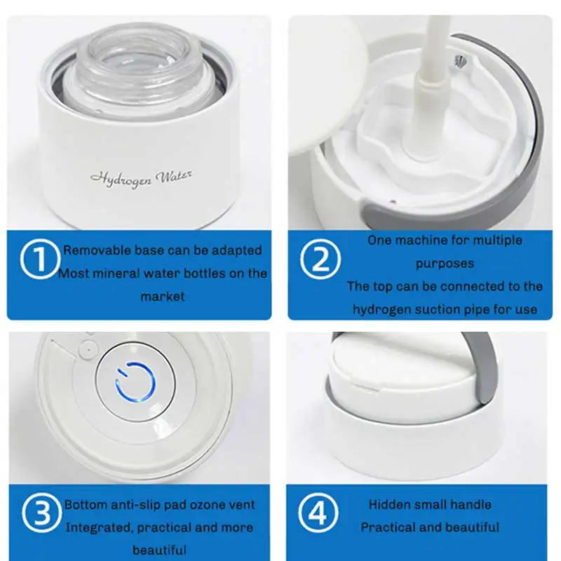 380ml Hydrogen Water Generator Bottle SPE/PEM Glass | BALASHOV Hydrogen Water Generator Axl