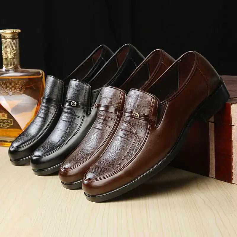 Men's Plus Size Slip-On Dress Loafers | Business Casual Shoes Men's Dress Loafers Axl