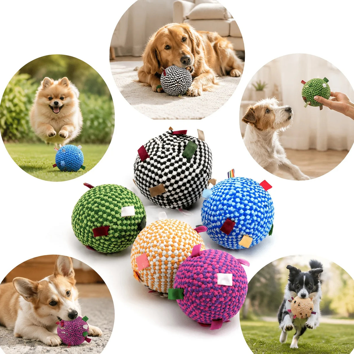 Dog Training Soft Bell Ball – Bite-Resistant Tug & Fetch Toy Dog Fetch Toy Axl