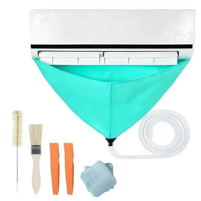 AC Cleaning Kit – Leak-Proof Cover, Brushes & Water Pipe Set AC Cleaning Kit Axl 6pcs
