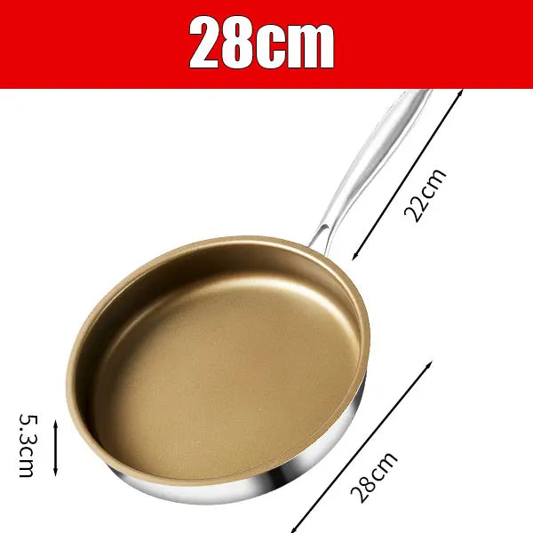 Titanium Nonstick Frying Pan – 316 Stainless Steel All Cooktops Nonstick Frying Pan Axl 28cm