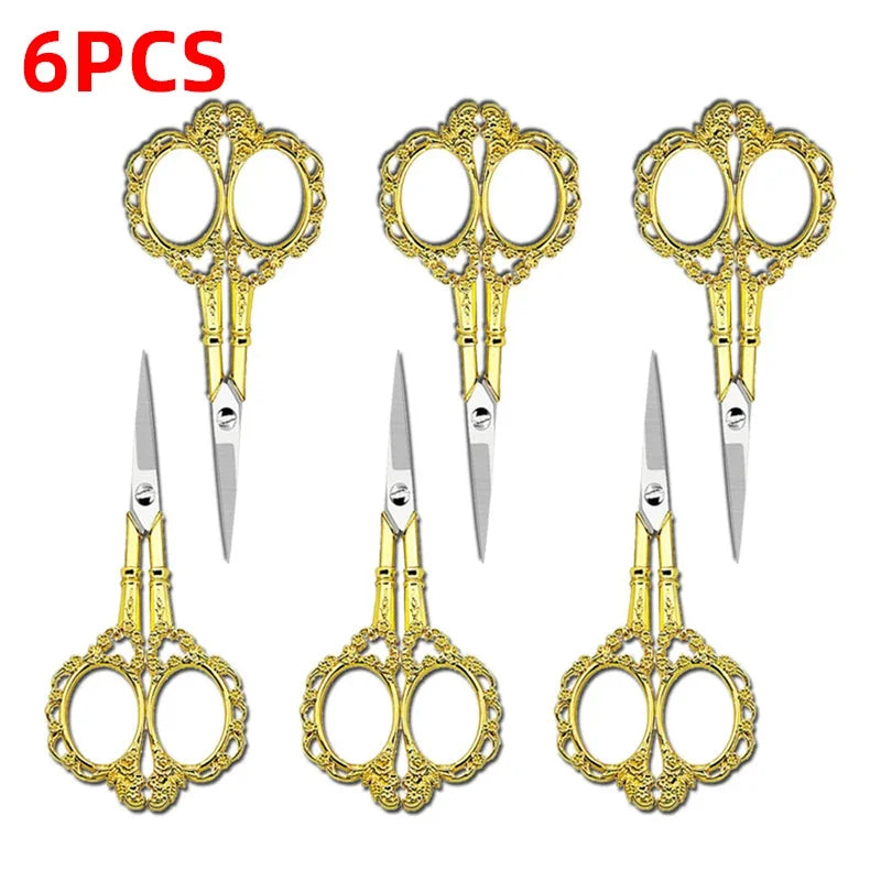 Retro Tailor Scissors – Stainless Steel Fabric Sewing Shears Tailor Scissors Axl A Scissor 6pcs