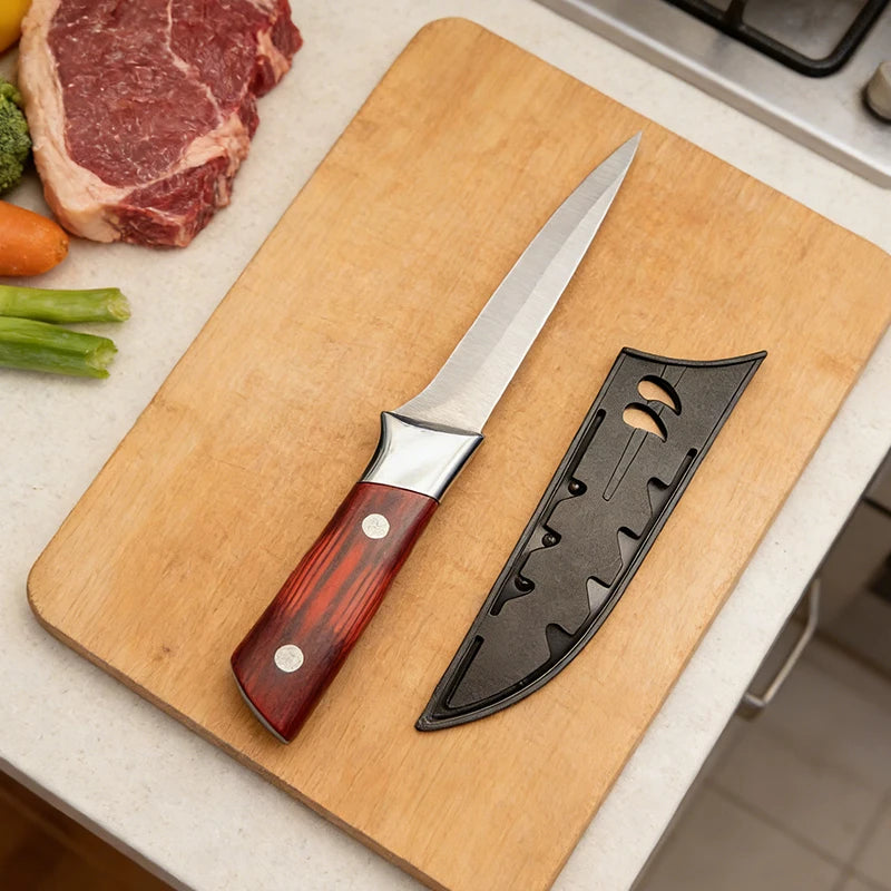 Stainless Steel Boning Knife with Sheath | Sharp Chef Knife Boning Knife Axl
