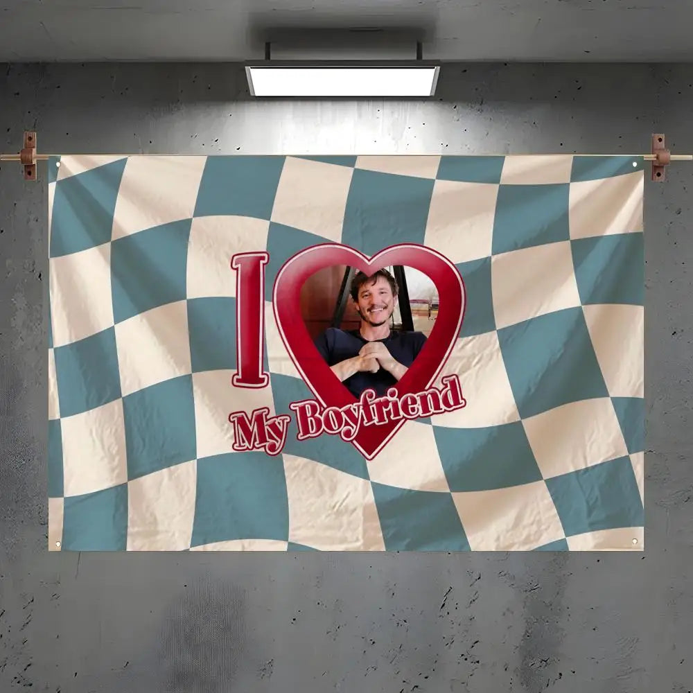 Pedro Pascal Fan Flag – Wall Banner for Bedroom & Events Fan Wall Banner Axl White6 80x120cm