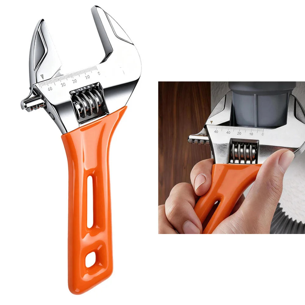 Short Handle Adjustable Ratchet Wrench 6/8" | Pipe Wrench Tool Adjustable Pipe Wrench Axl