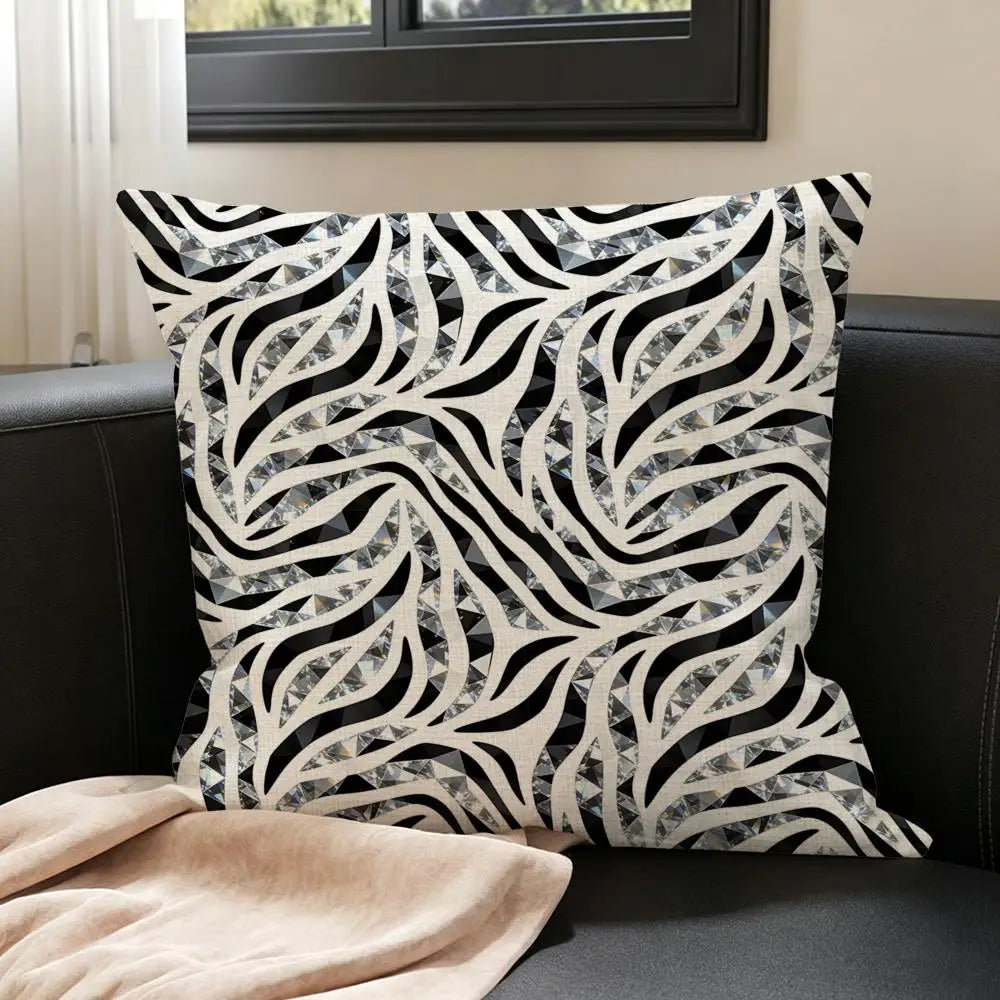 Zebra Stripe Linen Cushion Cover | Sofa, Bed & Chair Decor Linen Cushion Cover Axl