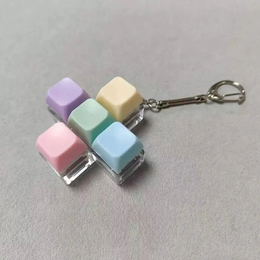 Mechanical Keyboard Fidget Clicker Keychain | 1/4/5/9 Button Fidget Clicker Keychain Axl