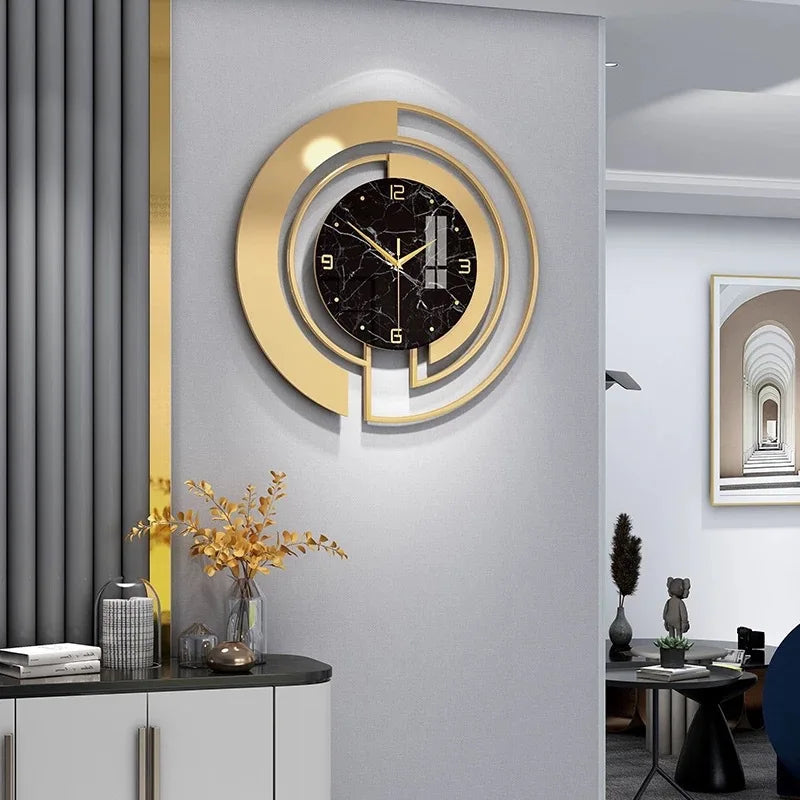 Large Modern Metal Wall Clock 45cm – Minimalist Home Décor Wall Clock Axl