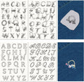 A–Z Stick & Stitch Embroidery Patterns – 4 Sheets 104 Pcs Embroidery Transfer Sheets Axl AECH04-13703