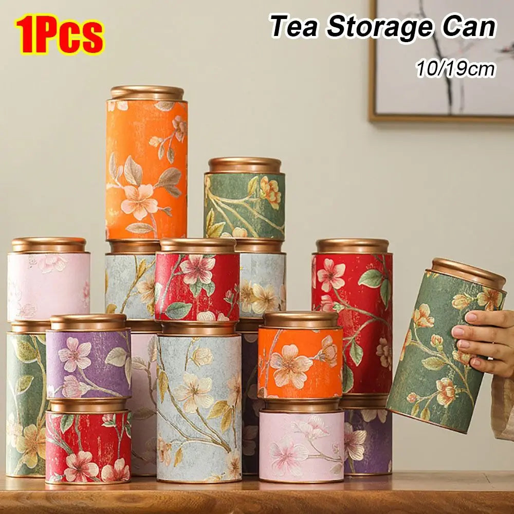 Tinplate Tea Storage Tin Can – Airtight Sealed Jar 10 & 19cm Tea Storage Tin Axl