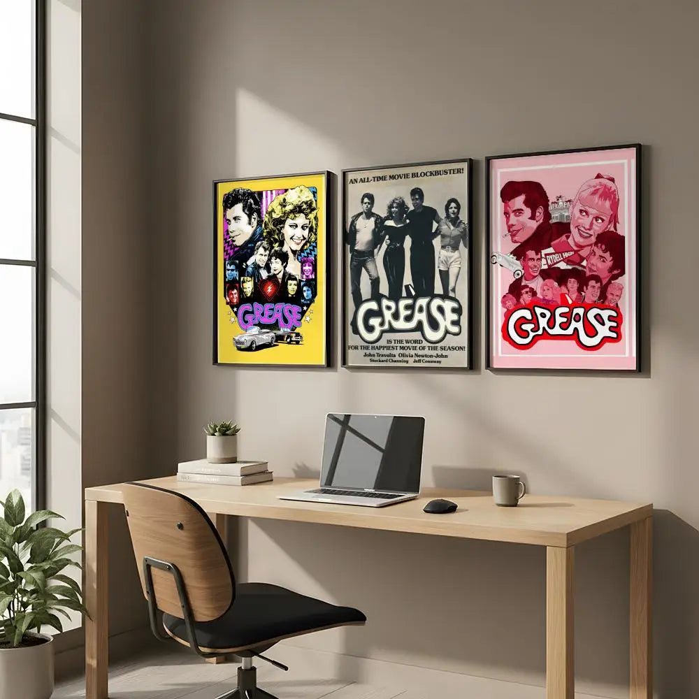 Grease Movie HD Art Poster – Self-Adhesive Wall Sticker Decor Movie Art Poster Axl