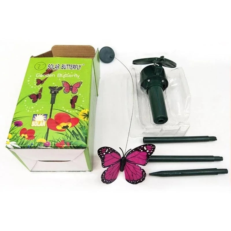 Solar Dancing Butterfly & Hummingbird Garden Ornament Decor Solar Garden Ornament Axl