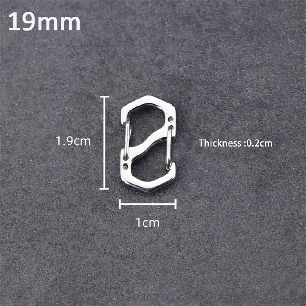 10-Pack S-Type Locking Carabiner Clips – Stainless Steel Locking Carabiner Clips Axl