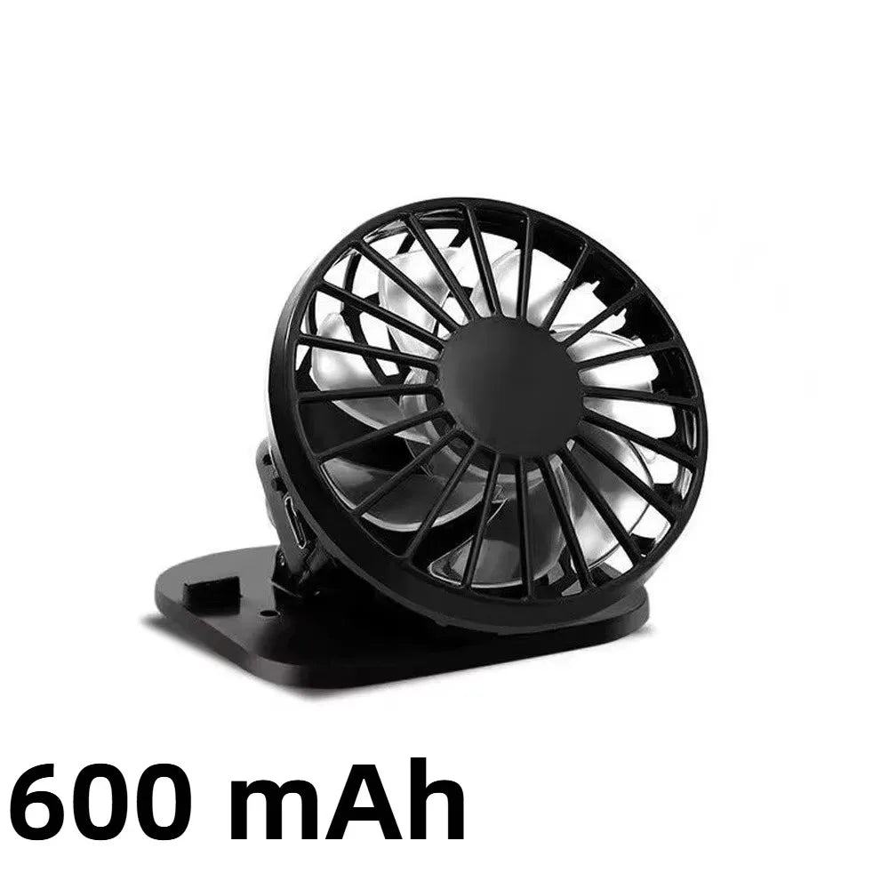 Portable Solar USB Handheld Fan – Mini Rechargeable Cooling Portable Handheld Fan Axl 600 mAh