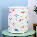 Large Foldable Kids Toy Storage Basket – Cartoon Print Organizer Foldable Storage Basket Axl Aircraft-40x50cm
