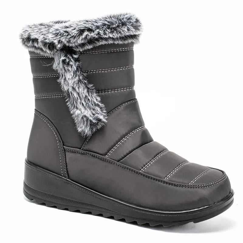 HAJINK Women's Fur-Lined Mid-Calf Snow Boots | Warm Winter Women's Snow Boots Axl
