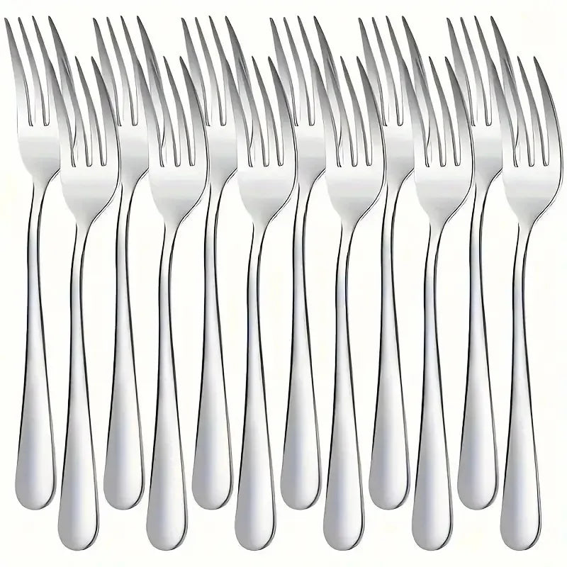 12-Piece Stainless Steel Forks | Mirror Finish, Dishwasher Safe Stainless Steel Forks Axl