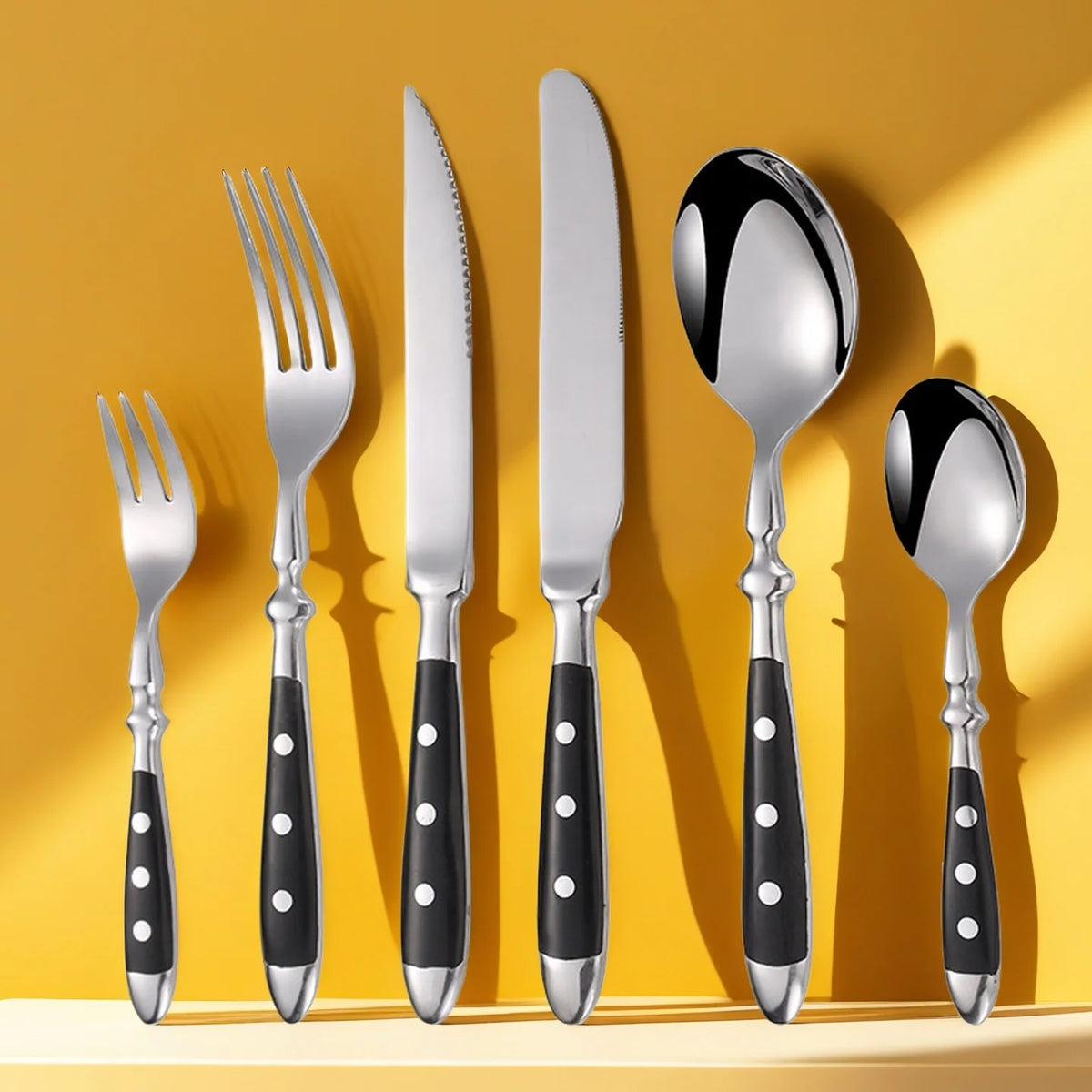 Stainless Steel Cutlery Set – Knife Fork Spoon Dinnerware Flatware Cutlery Set Axl