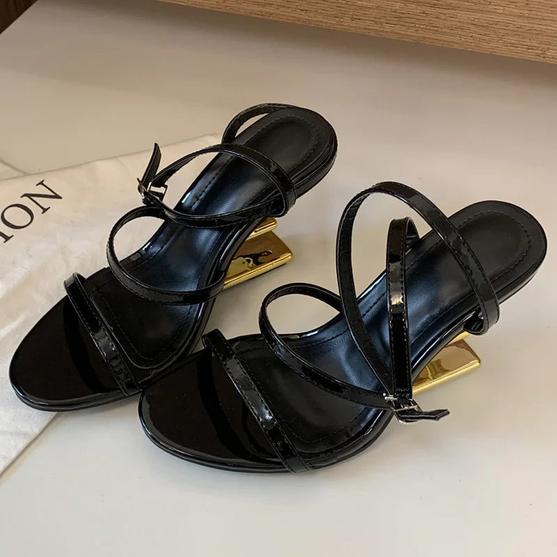 Women's Gladiator High Heel Sandals – Ankle Buckle Strap High Heel Sandals Axl