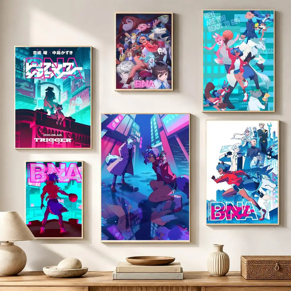 BNA Anime Poster Waterproof PVC Stickers | Wall & Home Décor Anime Wall Stickers Axl