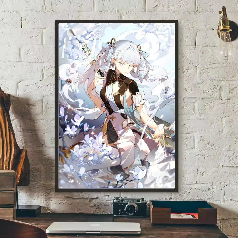 Wuthering Waves Jinhsi Wall Poster – HD Removable Decal Wall Poster Decal Axl Black15 15X20cmNoframe