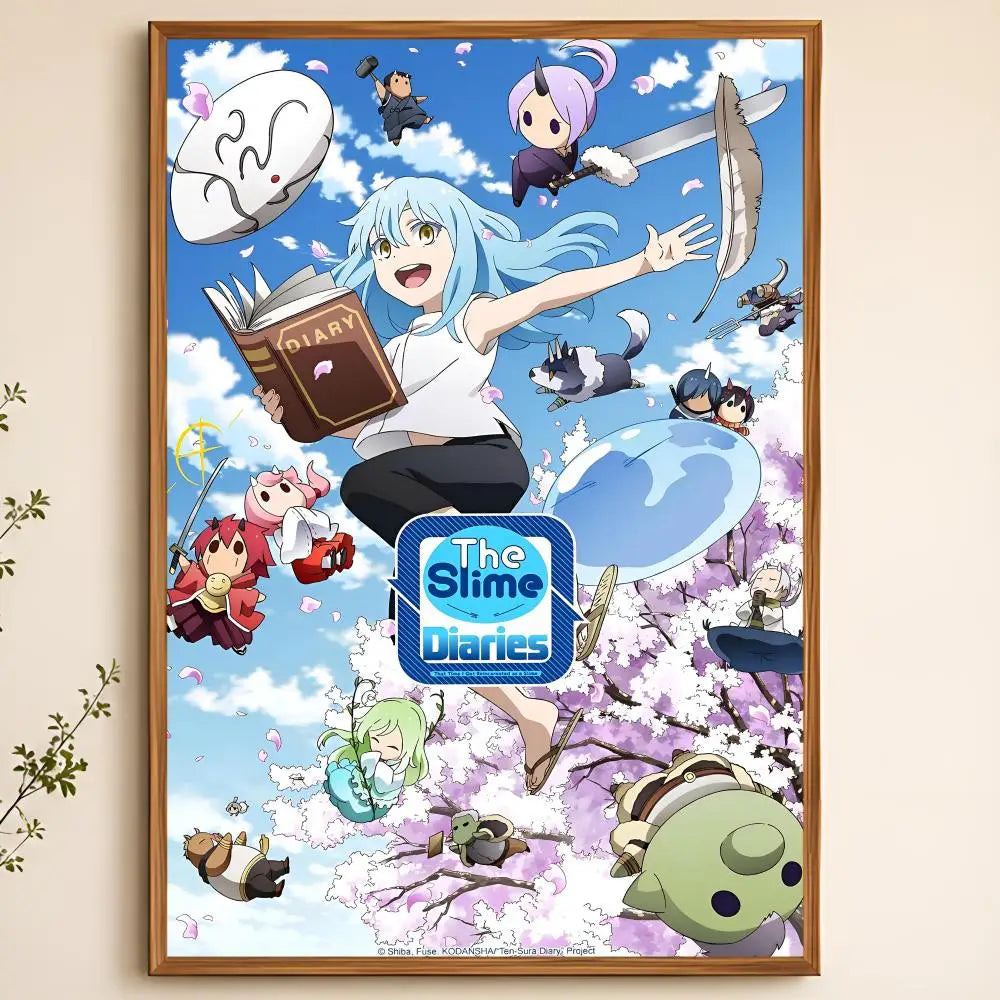 TenSura Anime PVC Wall Poster – Waterproof Peel & Stick HD Art Anime Wall Poster Axl White11 30X40cmNoframe