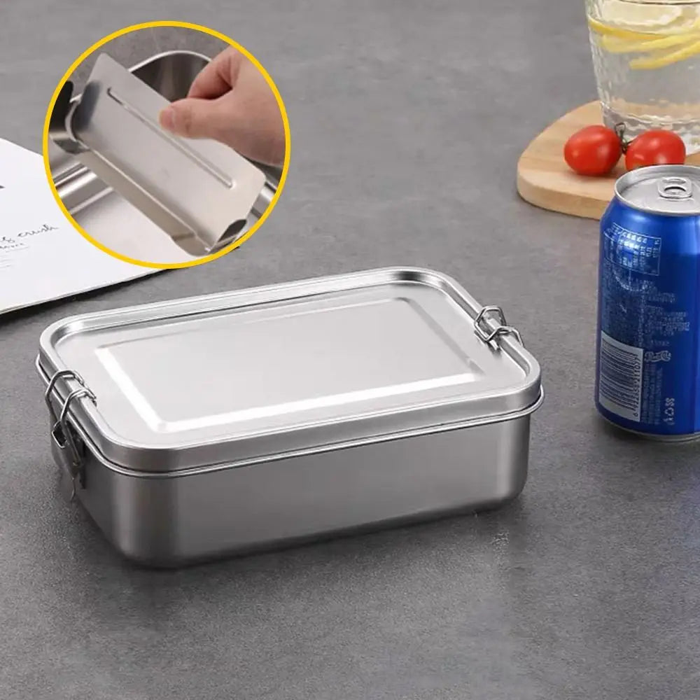 Stainless Steel Bento Box – Leakproof Large Lunch Container Stainless Steel Lunch Box Axl 1400ml-with spacer