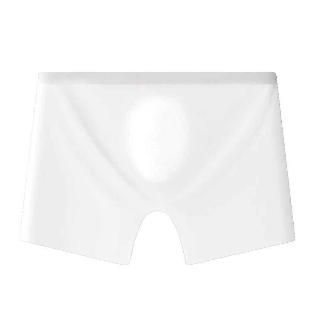 Men's Ice Silk Boxer Briefs – Seamless Breathable Quick-Dry Men's Boxer Briefs Axl White XXS