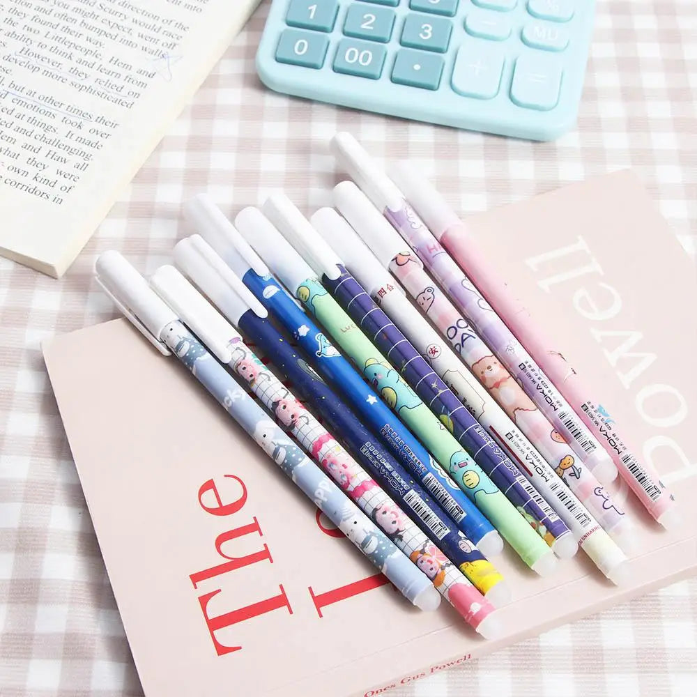 Kawaii Erasable Gel Pen 0.5mm Blue Ink – Cartoon Student Pen Erasable Gel Pen Axl