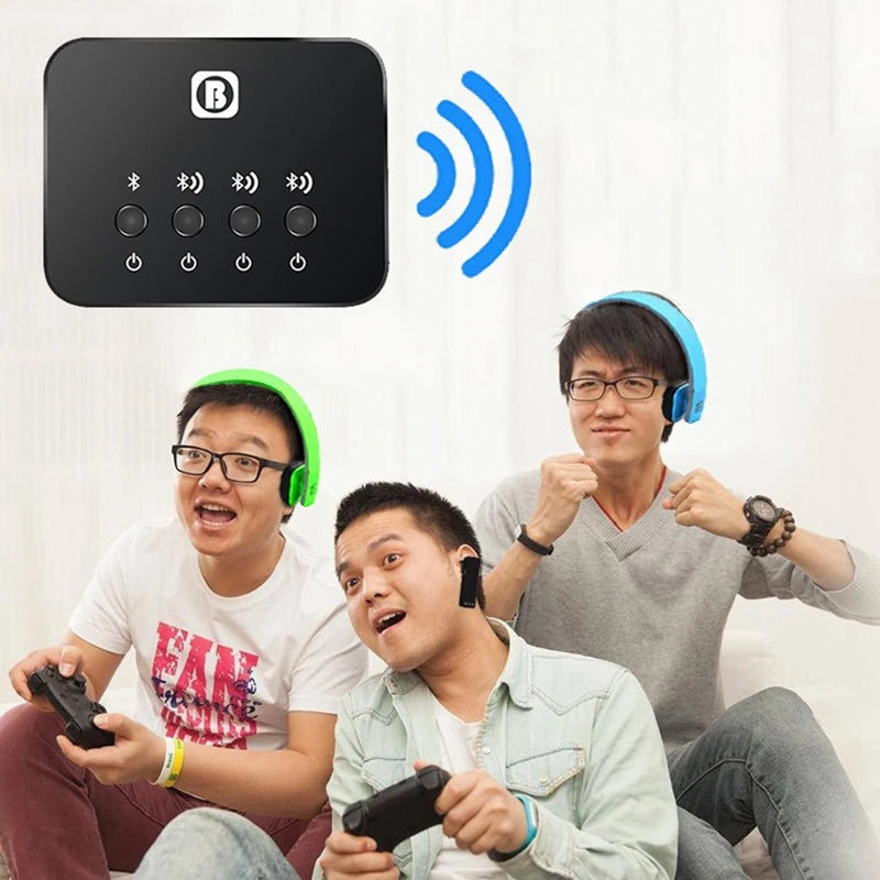 BW107 Bluetooth 4.0 Dual Audio Transmitter Splitter Adapter Bluetooth Audio Transmitter Axl