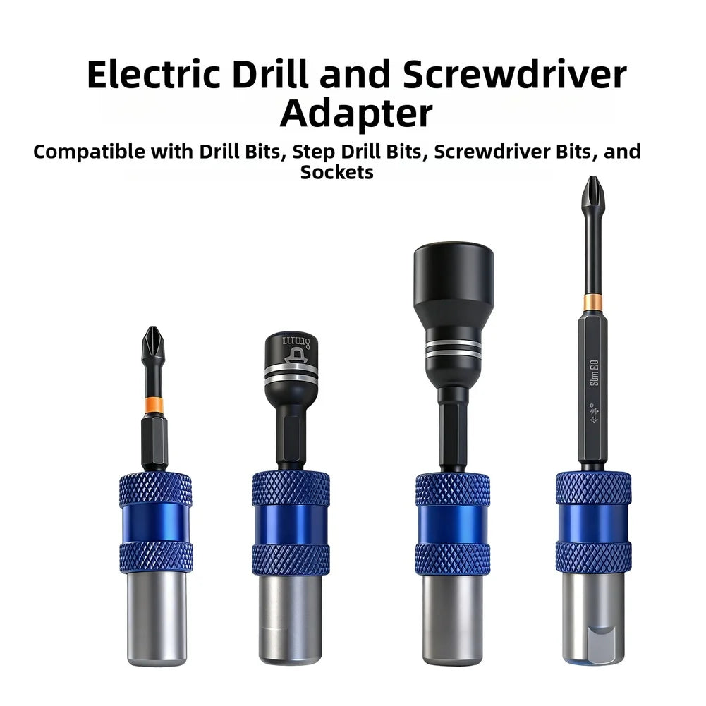 M10 Hex Shank Drill to Screwdriver Bit Adapter | Quick Release Drill Bit Adapter Axl