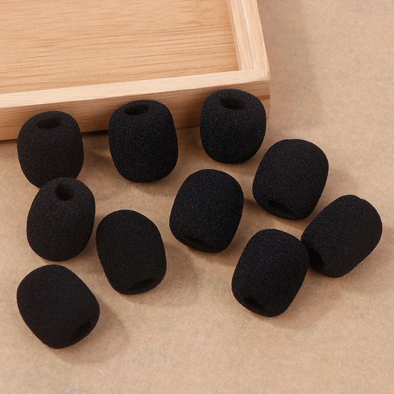 10-Pack Motorcycle Helmet Bluetooth Headset Mic Sponge Cover Mic Windscreen Cover Axl