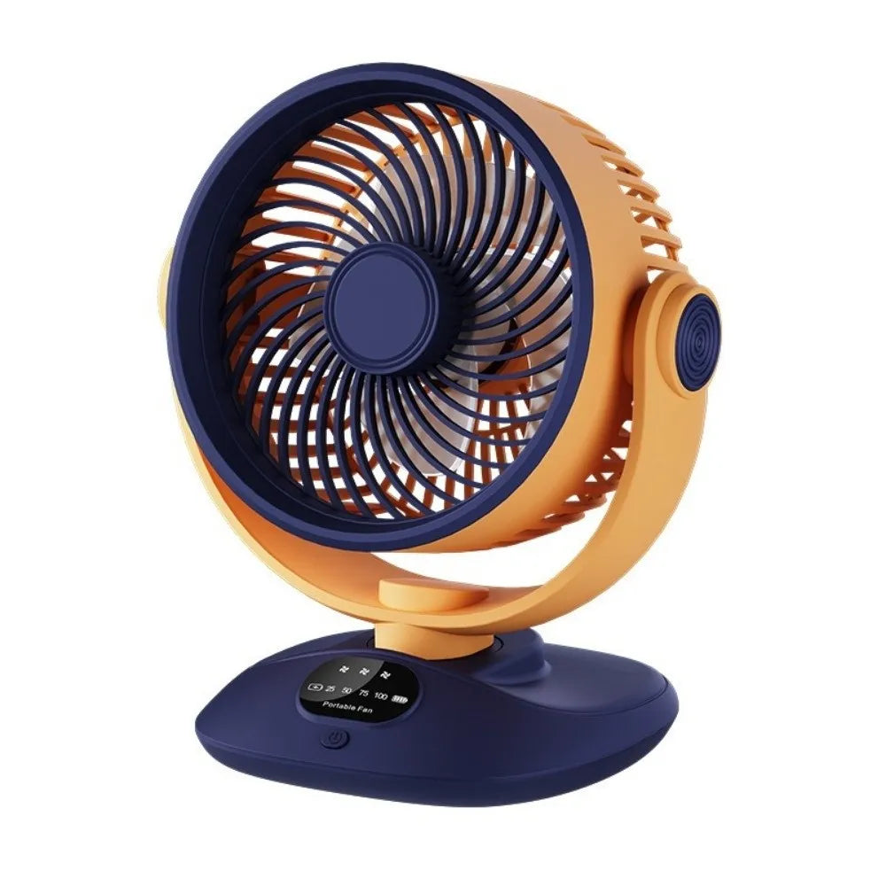 LED Desktop Fan – Type-C Rechargeable 120° Rotating Fan Desktop Electric Fan Axl