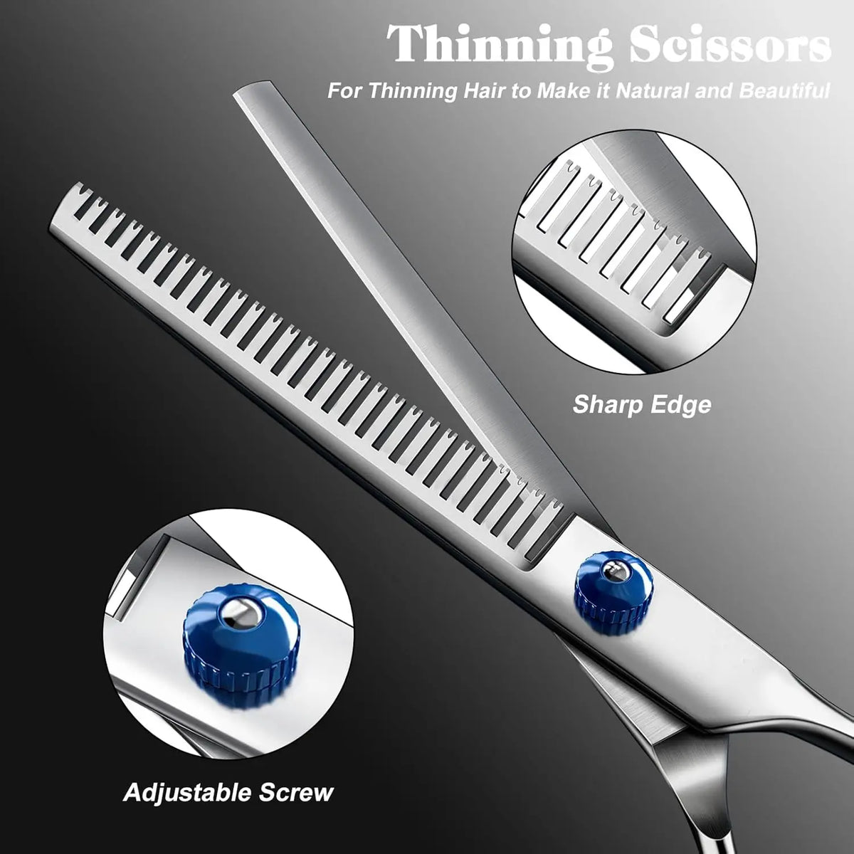 4-in-1 Dog & Cat Grooming Scissors Set – Straight, Curved & Thinning Pet Grooming Scissors Axl
