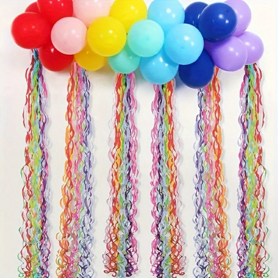 10 Pack Rainbow Spiral Tassel Hanging Streamers | Party Decor Party Hanging Streamers Axl