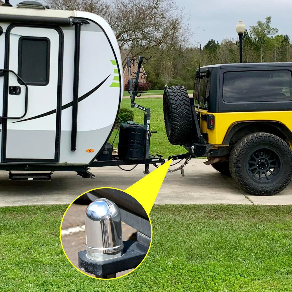 Universal Trailer Hitch Ball Cover with Elastic Clips | ABS Trailer Hitch Cover Axl