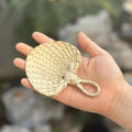 Vintage Handmade Palm Leaf Fan – Natural Foldable Cooling Fan Handheld Decorative Fan Axl about 8-10cm