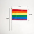 10-Pack Mini Rainbow Pride Flags with Poles – 14×21cm Mini Pride Flags Axl 10pcs
