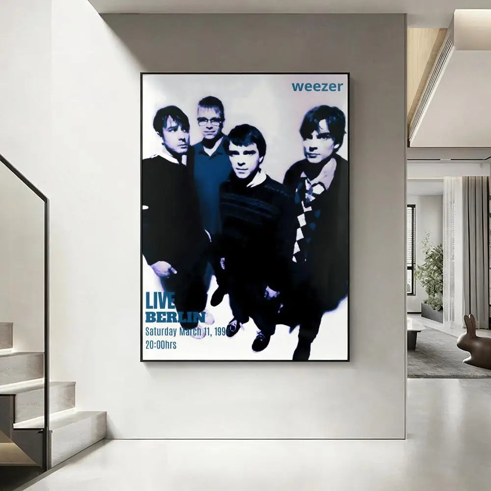 Weezer Band HD Art Poster – Waterproof Sticky Wall Decor Wall Art Poster Axl White3 15X20cmNoframe