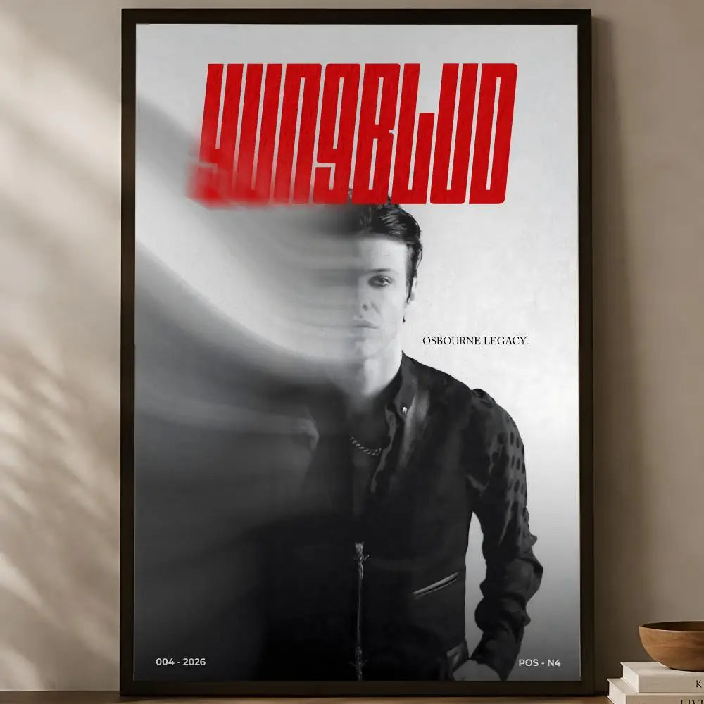 Yungblud HD PVC Self-Stick Wall Poster – Waterproof Decor Wall Art Poster Axl White11 30X40cmNoframe